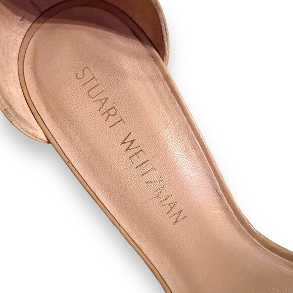 Stuart Weitzman Nudistrong Patent‎ Leather Ankle Wrap High Heel Sandals Sz 9.5 - Picture 5 of 13